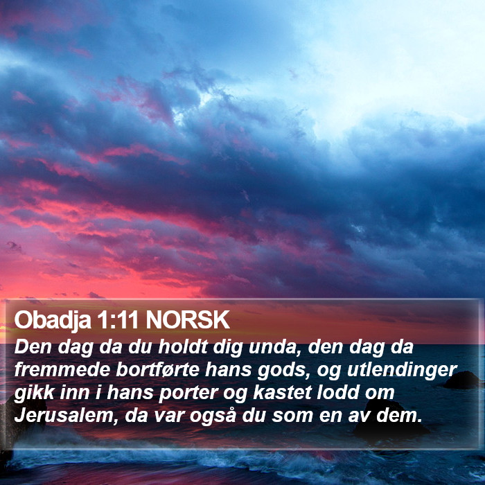 Obadja 1:11 NORSK Bible Study