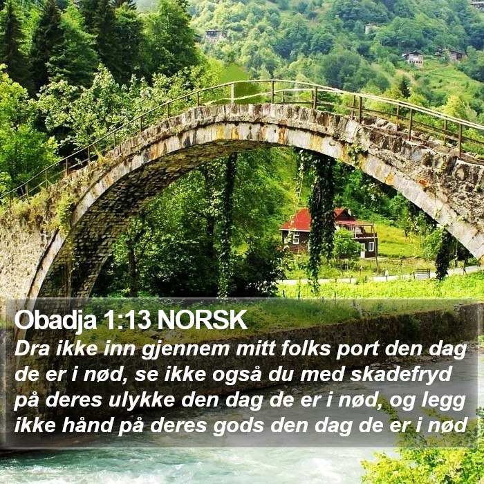 Obadja 1:13 NORSK Bible Study