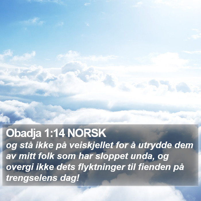 Obadja 1:14 NORSK Bible Study