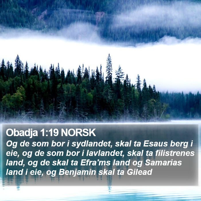 Obadja 1:19 NORSK Bible Study