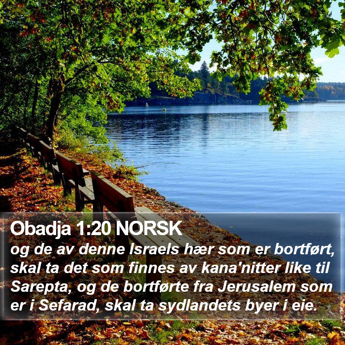 Obadja 1:20 NORSK Bible Study