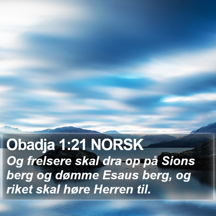 Obadja 1:21 NORSK Bible Study