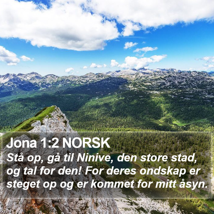 Jona 1:2 NORSK Bible Study