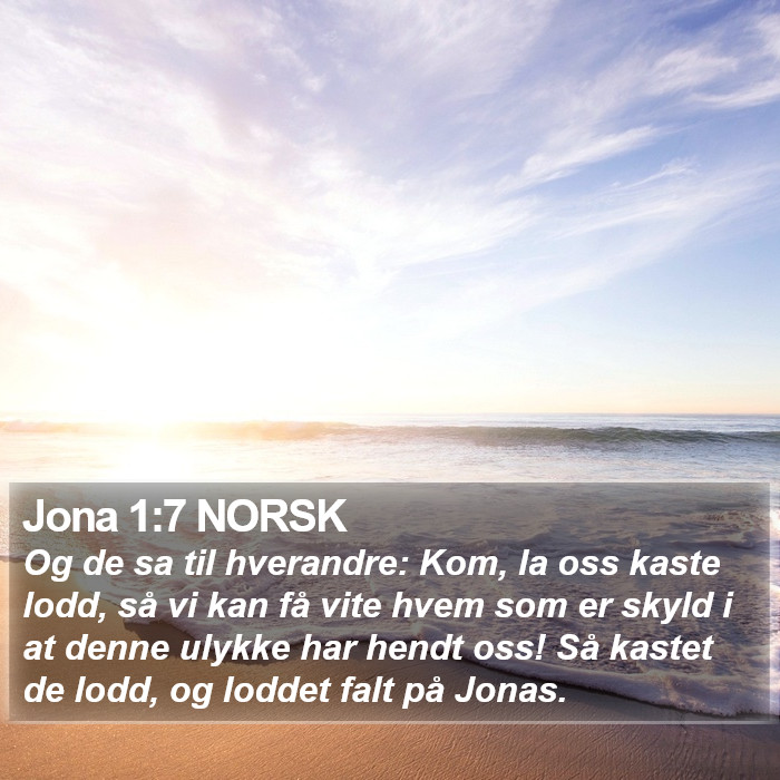 Jona 1:7 NORSK Bible Study