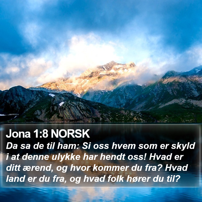 Jona 1:8 NORSK Bible Study