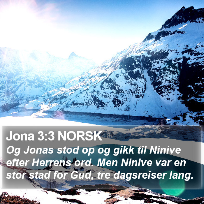 Jona 3:3 NORSK Bible Study