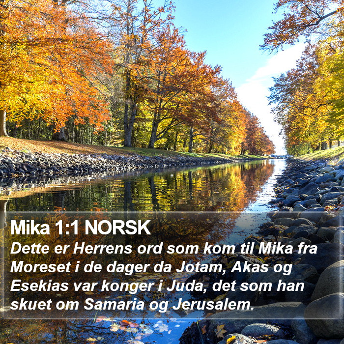 Mika 1:1 NORSK Bible Study