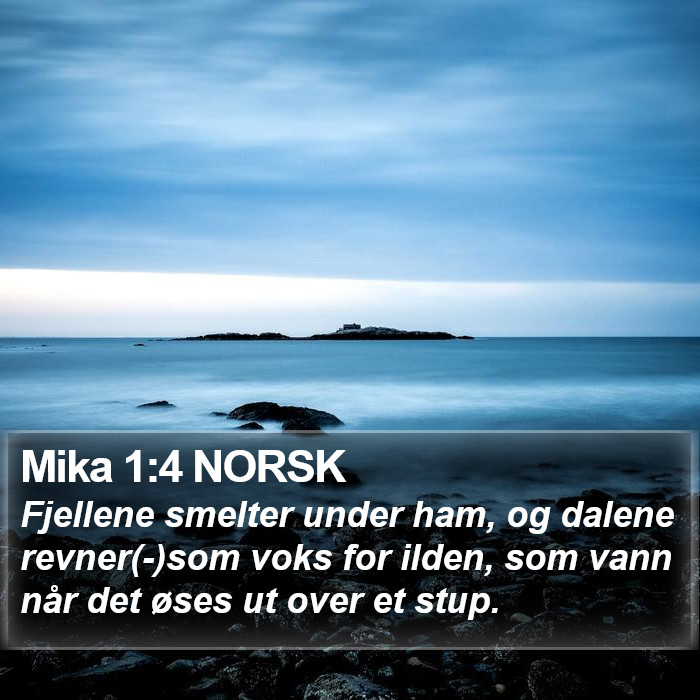 Mika 1:4 NORSK Bible Study