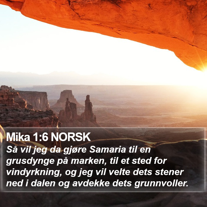 Mika 1:6 NORSK Bible Study