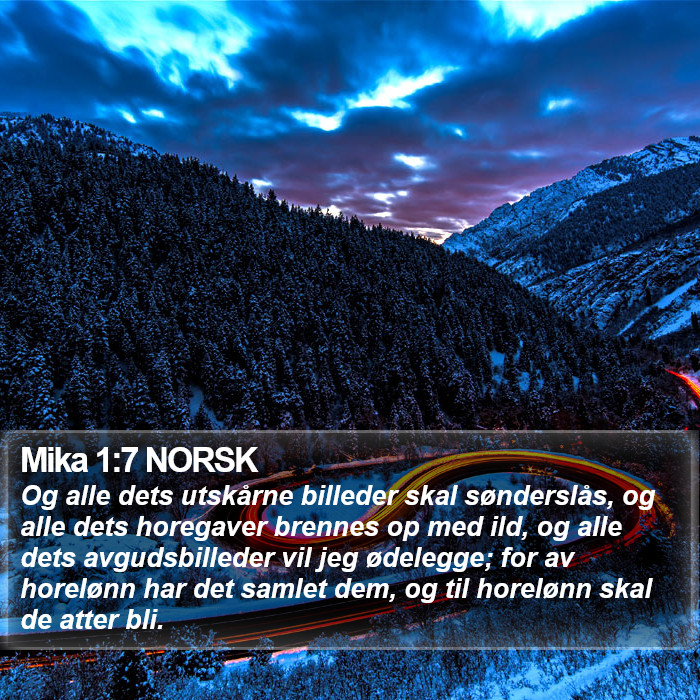 Mika 1:7 NORSK Bible Study