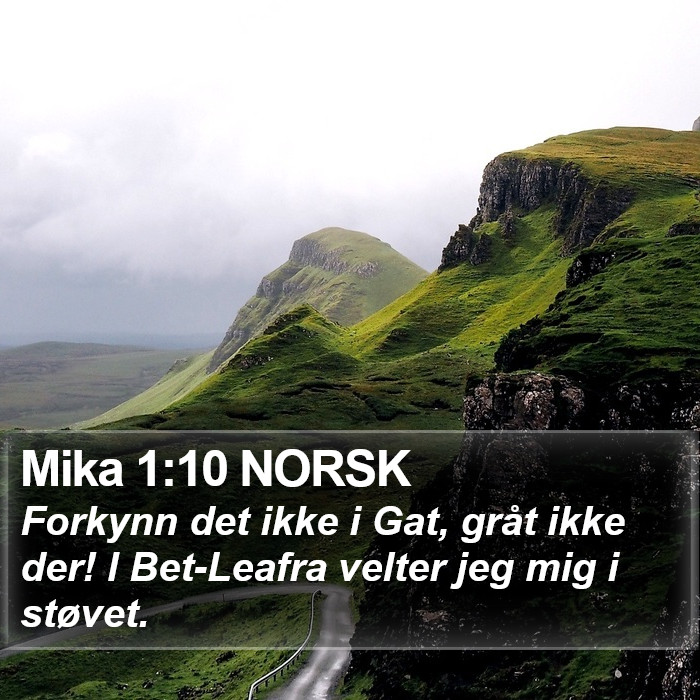 Mika 1:10 NORSK Bible Study