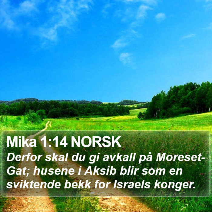 Mika 1:14 NORSK Bible Study