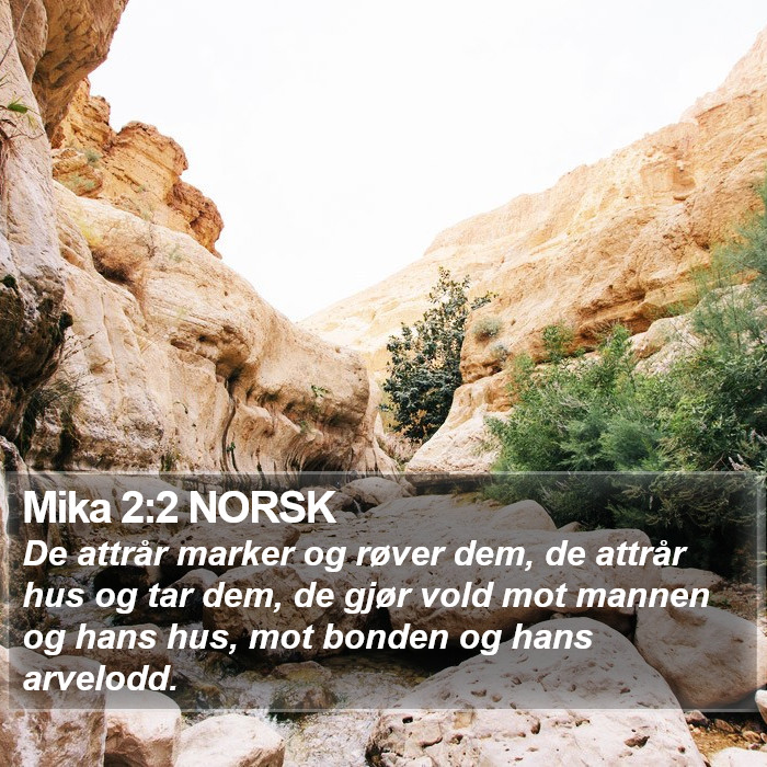 Mika 2:2 NORSK Bible Study