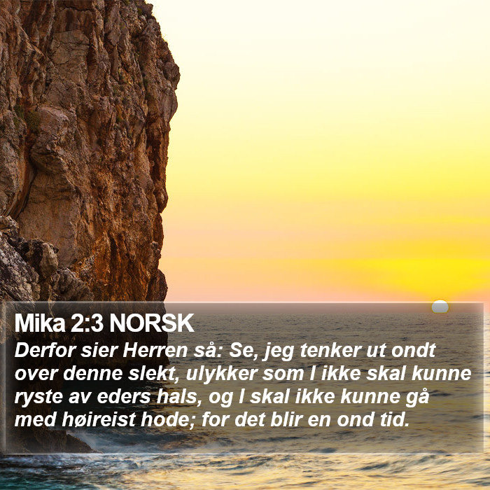 Mika 2:3 NORSK Bible Study