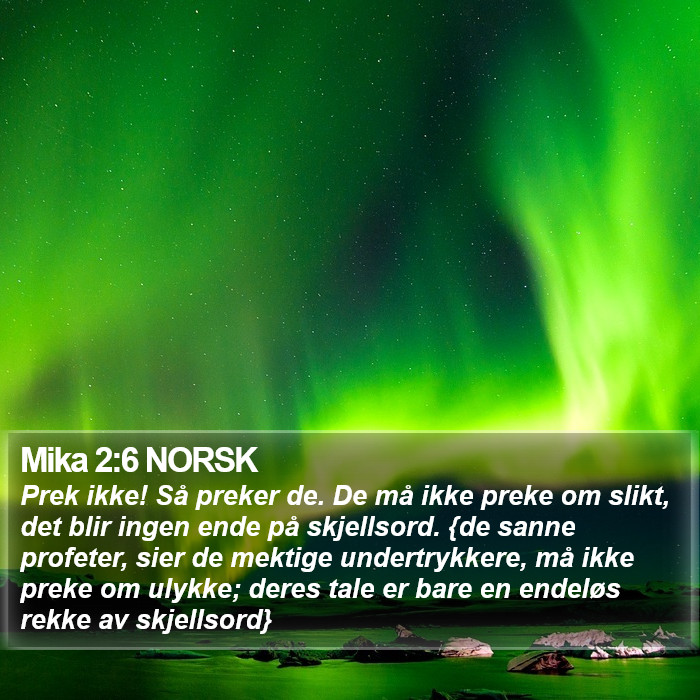 Mika 2:6 NORSK Bible Study