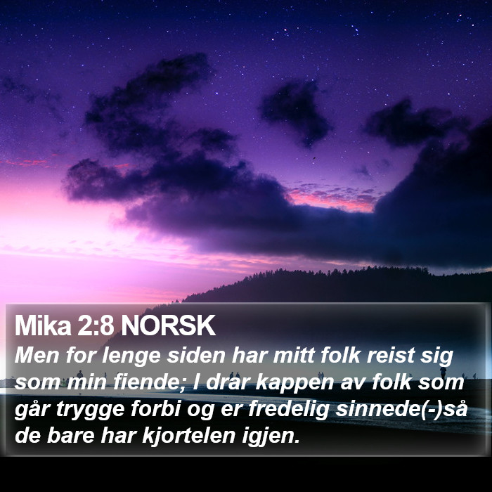 Mika 2:8 NORSK Bible Study