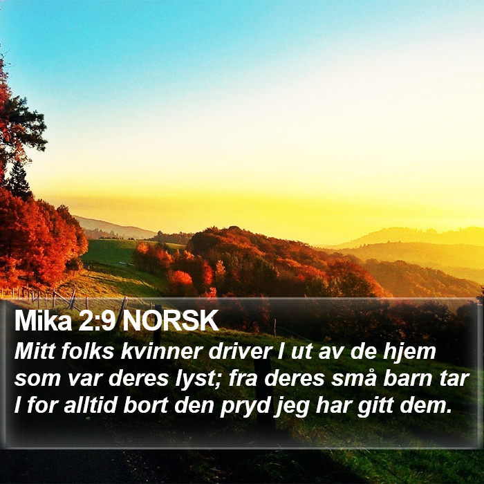 Mika 2:9 NORSK Bible Study