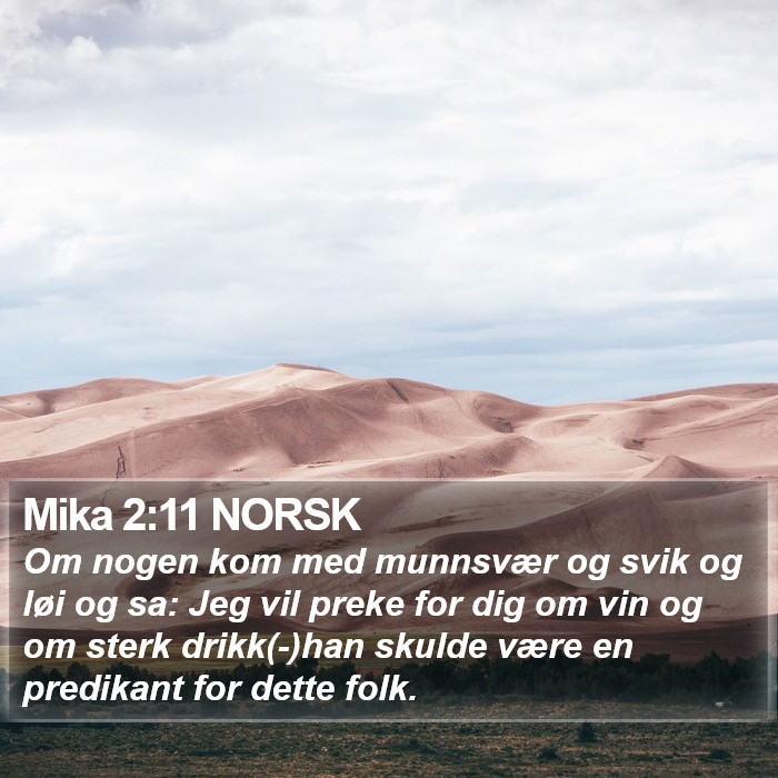Mika 2:11 NORSK Bible Study