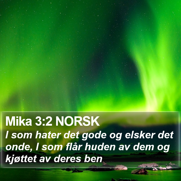 Mika 3:2 NORSK Bible Study