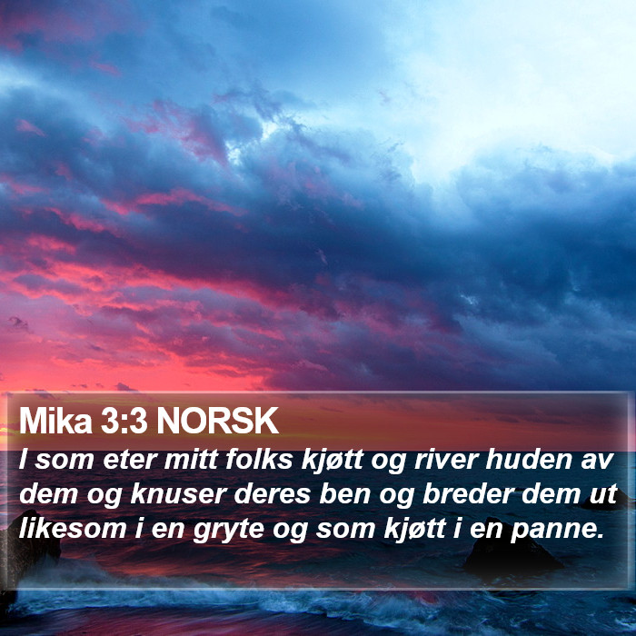 Mika 3:3 NORSK Bible Study