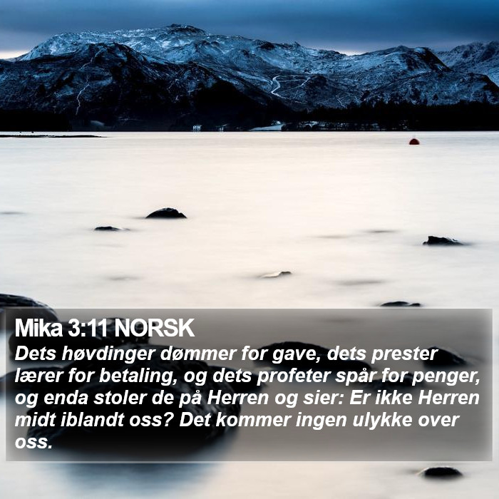Mika 3:11 NORSK Bible Study
