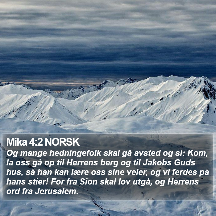 Mika 4:2 NORSK Bible Study