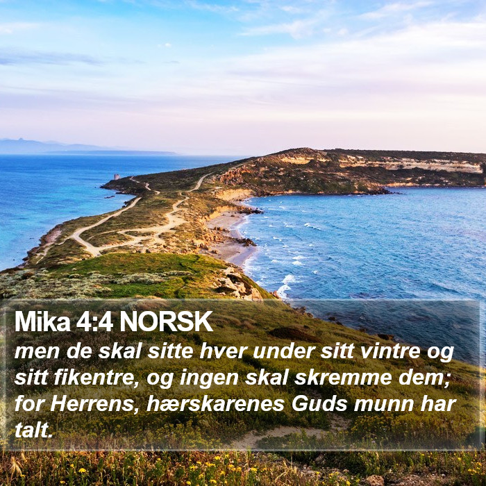 Mika 4:4 NORSK Bible Study