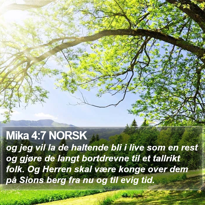 Mika 4:7 NORSK Bible Study
