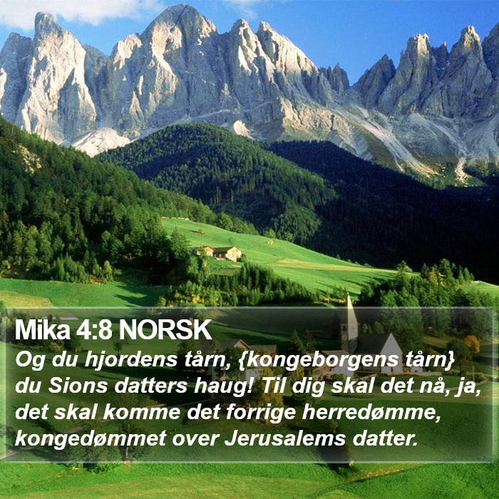 Mika 4:8 NORSK Bible Study