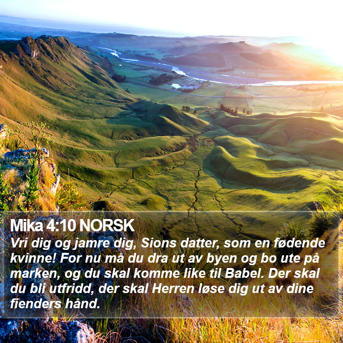 Mika 4:10 NORSK Bible Study