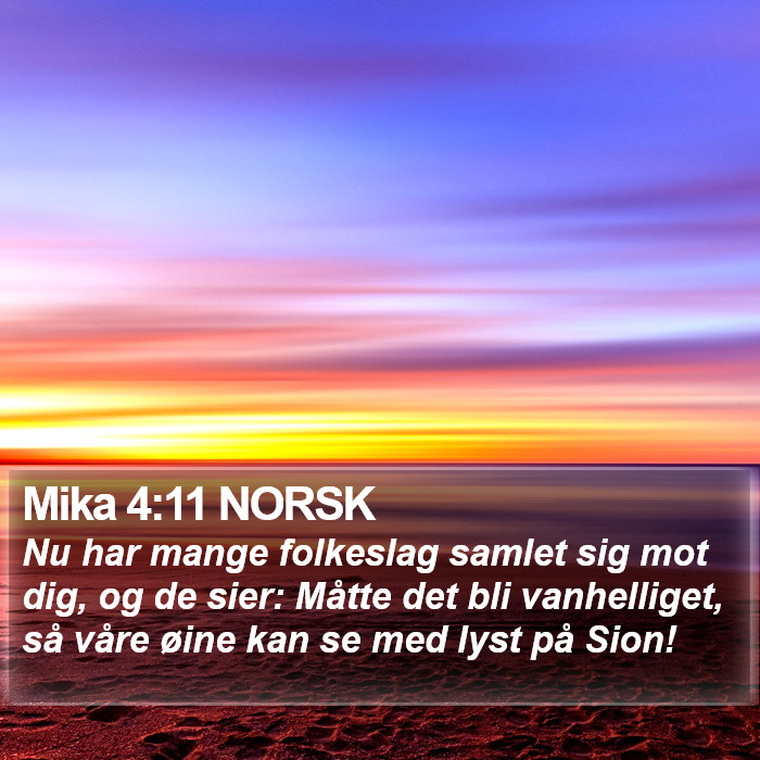 Mika 4:11 NORSK Bible Study