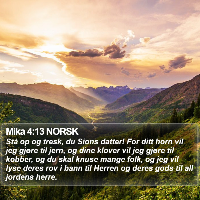 Mika 4:13 NORSK Bible Study