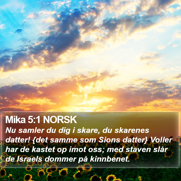 Mika 5:1 NORSK Bible Study
