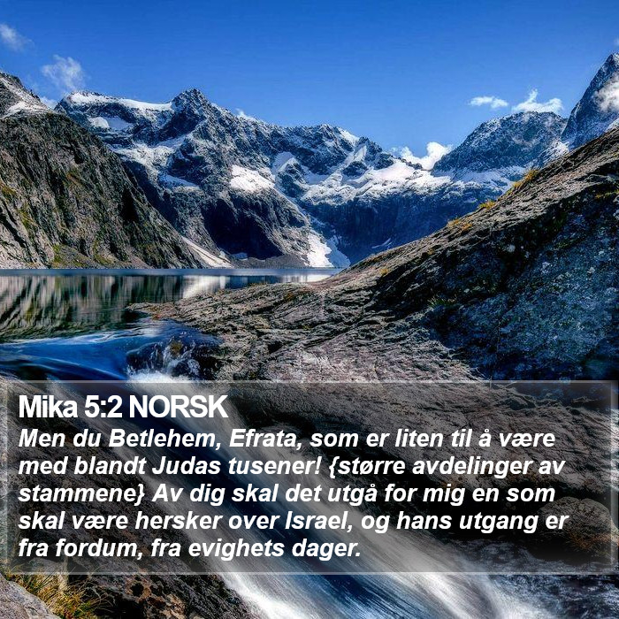 Mika 5:2 NORSK Bible Study