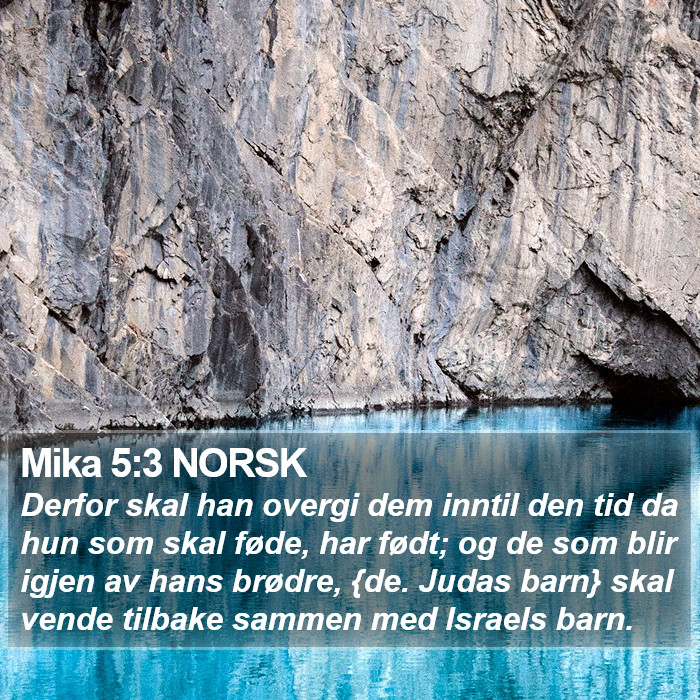 Mika 5:3 NORSK Bible Study