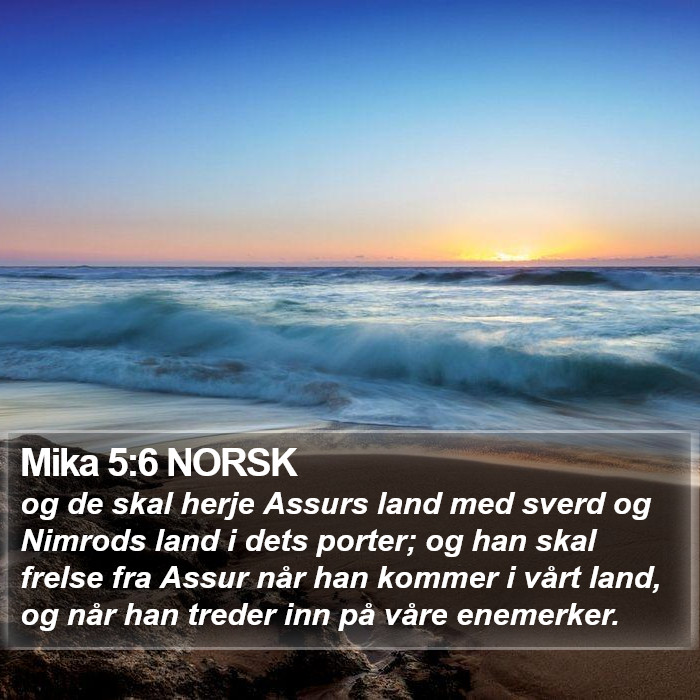Mika 5:6 NORSK Bible Study