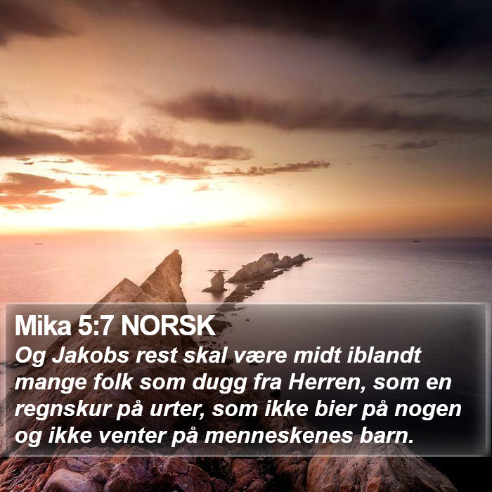 Mika 5:7 NORSK Bible Study