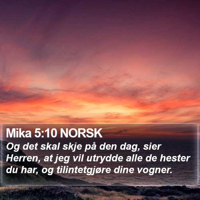 Mika 5:10 NORSK Bible Study