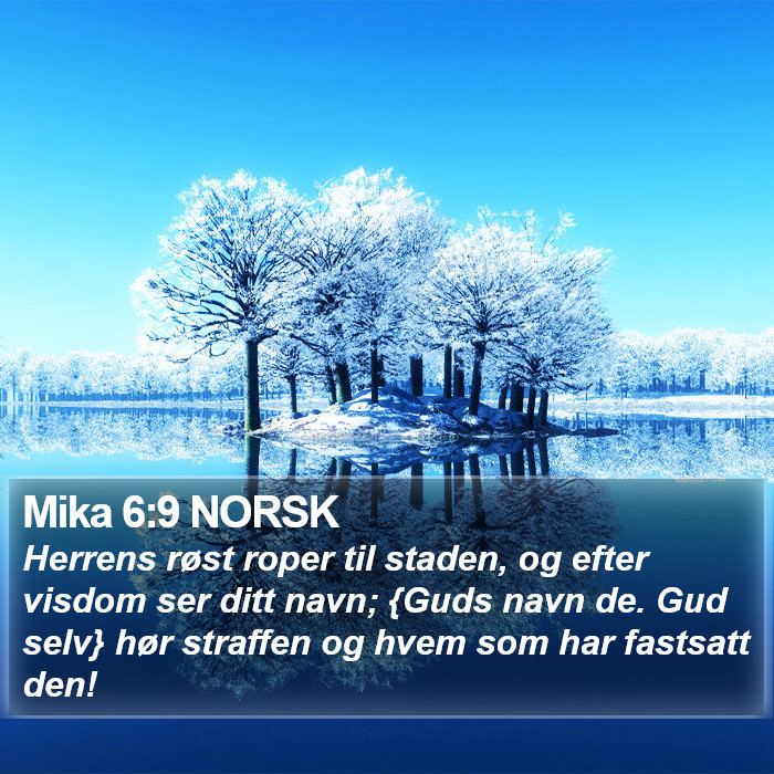 Mika 6:9 NORSK Bible Study