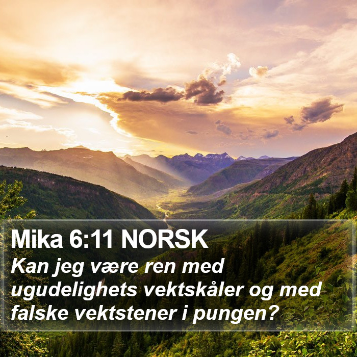 Mika 6:11 NORSK Bible Study