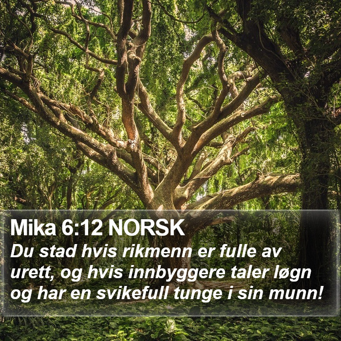 Mika 6:12 NORSK Bible Study