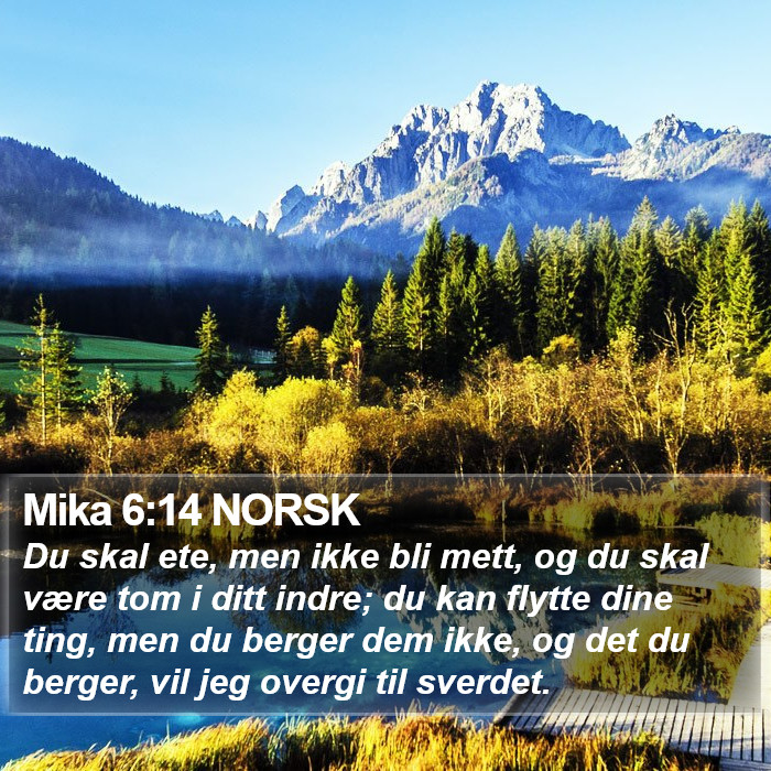 Mika 6:14 NORSK Bible Study