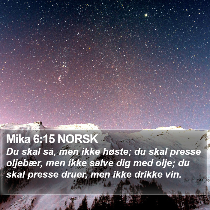 Mika 6:15 NORSK Bible Study