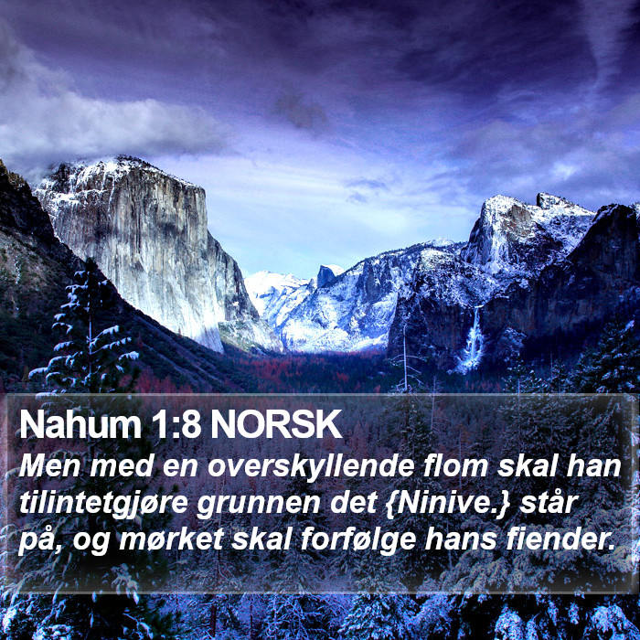 Nahum 1:8 NORSK Bible Study