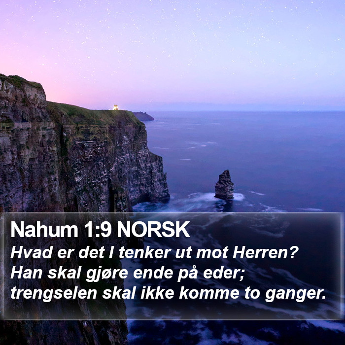 Nahum 1:9 NORSK Bible Study