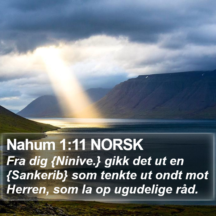 Nahum 1:11 NORSK Bible Study