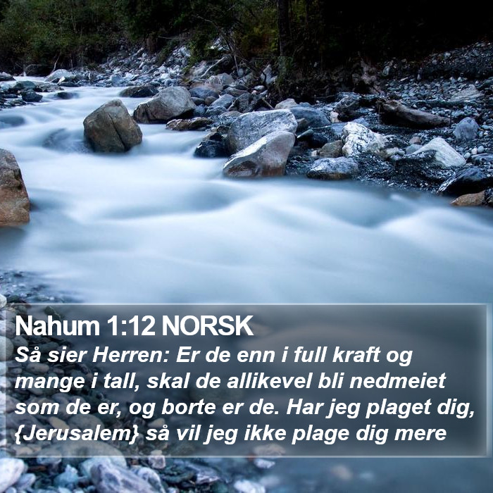 Nahum 1:12 NORSK Bible Study