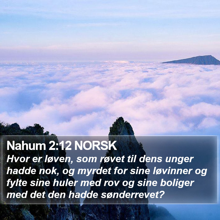 Nahum 2:12 NORSK Bible Study