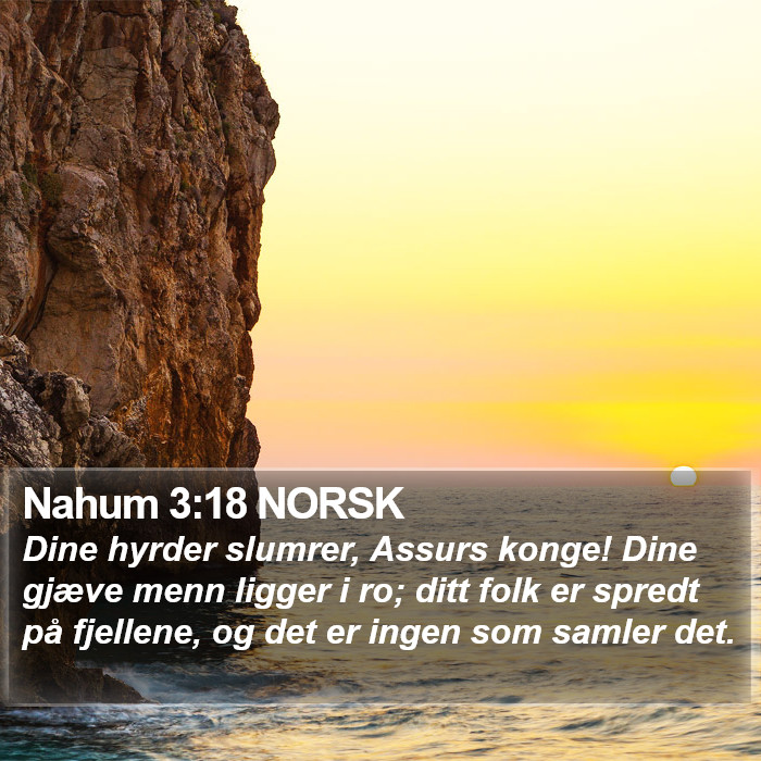 Nahum 3:18 NORSK Bible Study