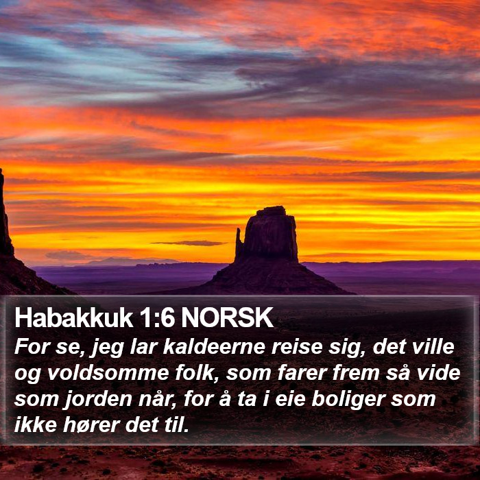 Habakkuk 1:6 NORSK Bible Study